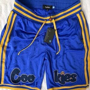 Cookies Blue and Yellow Athletic Men's Shorts